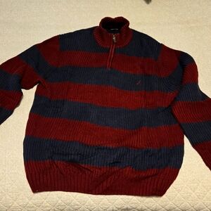 Nautica brand men's half zip sweater, size XL